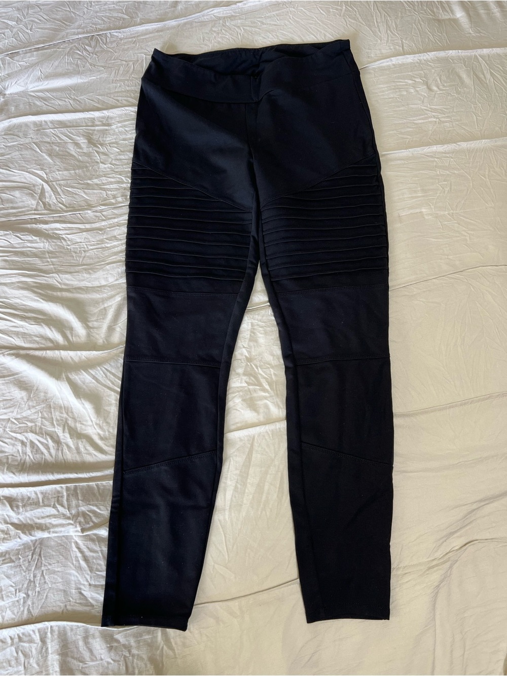 LuLaRoe Black Ribbed Panel Ponte Leggings